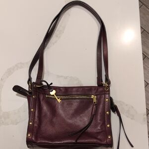 Fossil Burgenday Leather Crossbody Bag